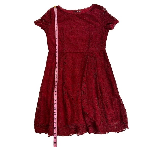 Lulus Red Lace Dress - Picture 8 of 12